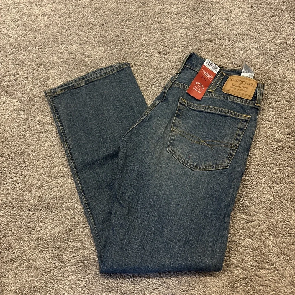 NEW Signature By Levi Strauss Blue Jeans Men's 30x30 Ultra Flex Bootcut Denim